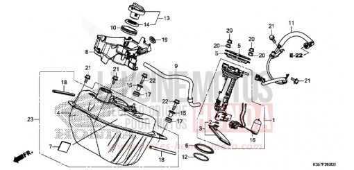 FUEL TANK WW125EX2F de 2015